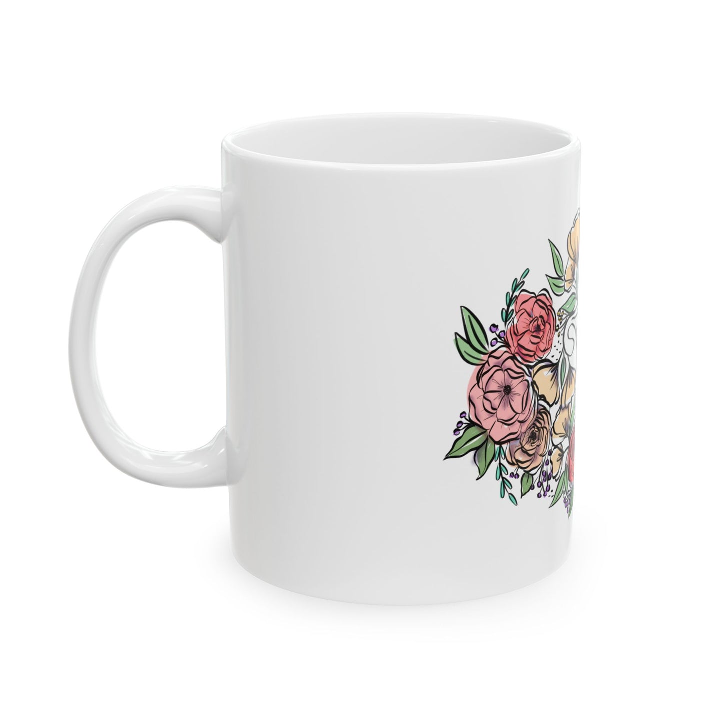 Floral Uterus Feminist Mug | Smash The Patriarchy | Women's Rights