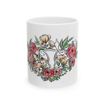 Floral Uterus Feminist Mug | Smash The Patriarchy | Women's Rights