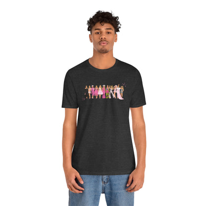 Iconic Pink Doll Hand Drawn Outfits Lineup UNISEX Shirt